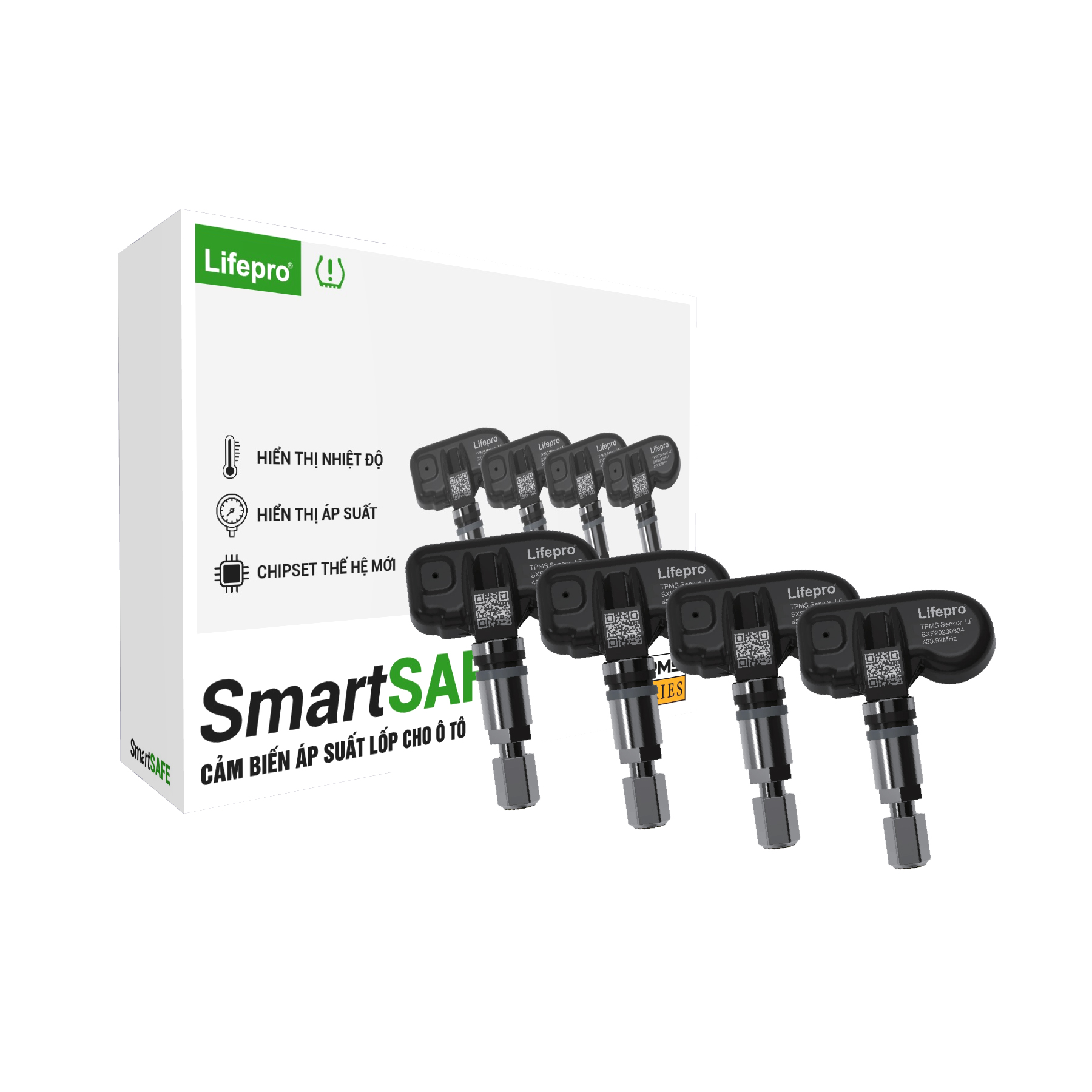 [MUA 1 TẶNG 1] Cảm biến áp suất lốp cho ô tô SmartSAFE