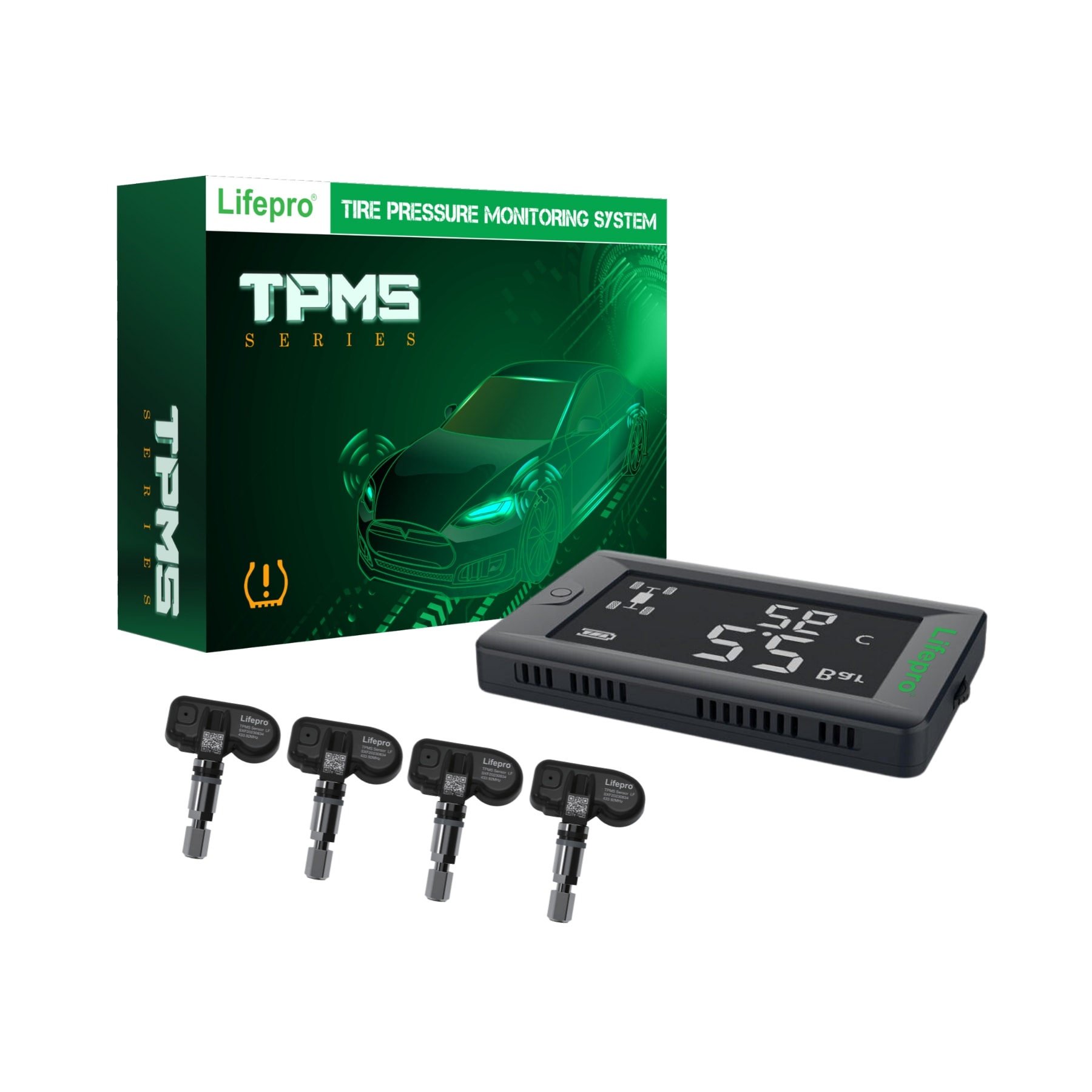 Màn hình hiển thị kính lái tích hợp cảm biến áp suất lốp Lifepro