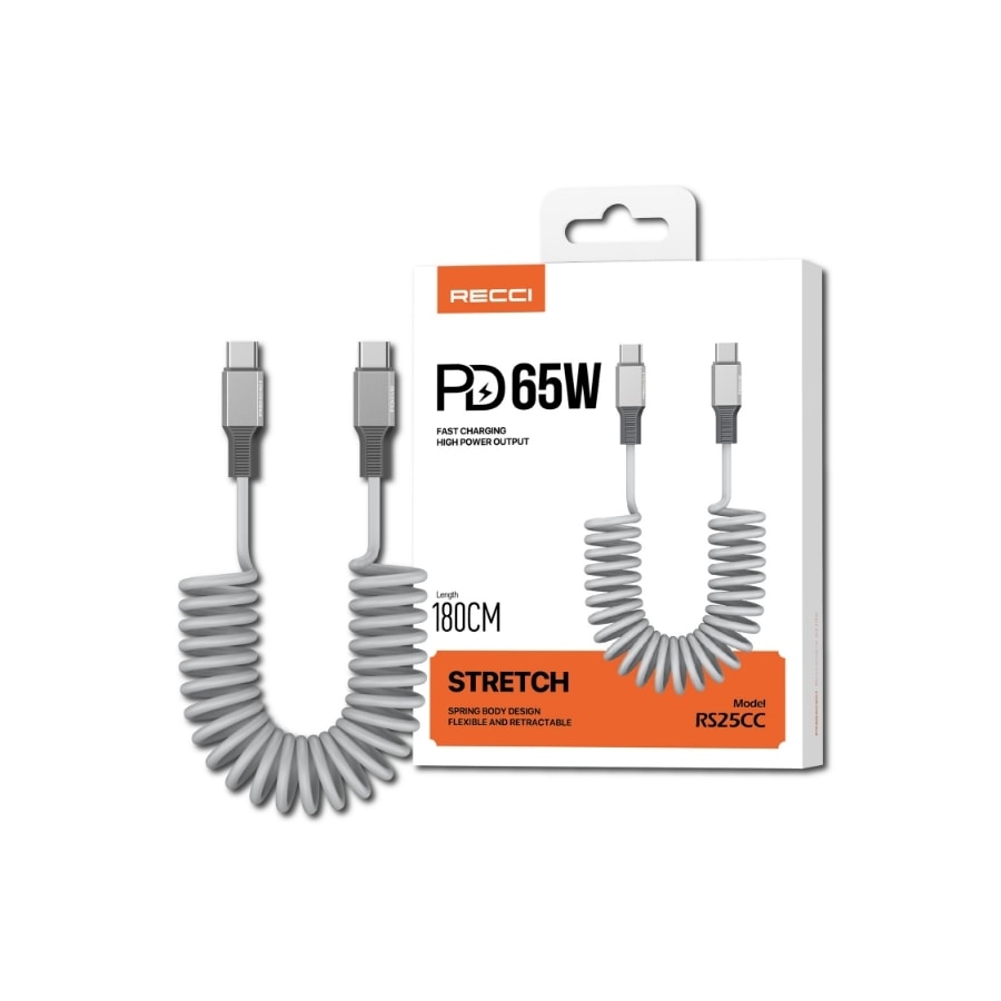 Dây sạc nhanh lò xò RECCI RS25